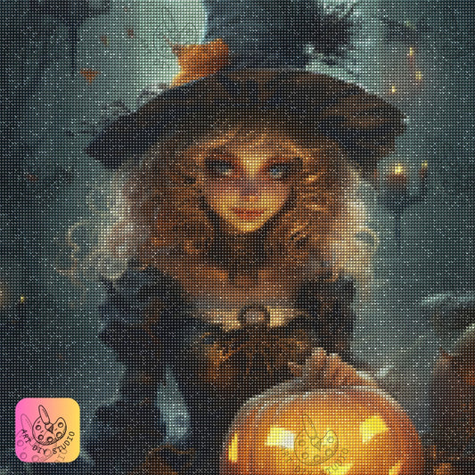 Artdiystudio Pumpkin Witch Enchantment Diy Diamond Painting Kit Add Some Halloween Magic 7