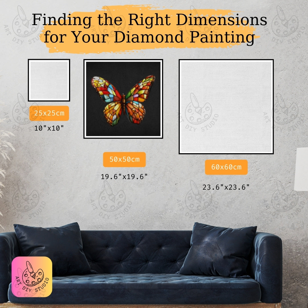 Artdiystudio Radiant Butterfly Mosaic Diy Diamond Painting Kit Let Your Creativity Take Flight Product Image 2