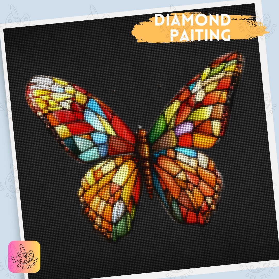 Artdiystudio Radiant Butterfly Mosaic Diy Diamond Painting Kit Let Your Creativity Take Flight Product Image 5