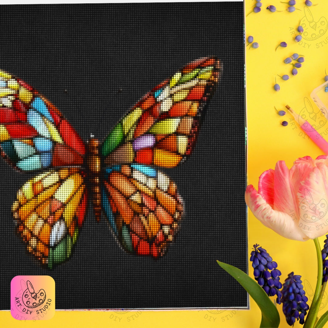 Artdiystudio Radiant Butterfly Mosaic Diy Diamond Painting Kit Let Your Creativity Take Flight Product Image 7