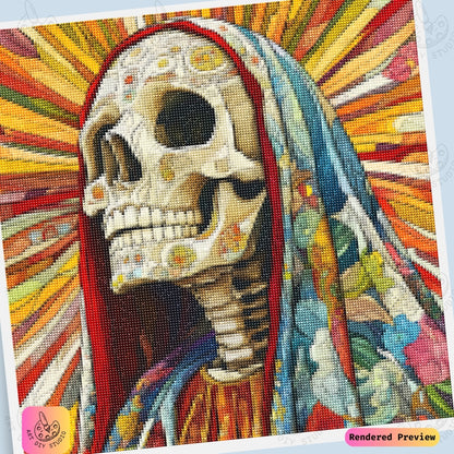 Artdiystudio Radiant Cultural Skull Diy Diamond Painting Kit A Celebration Of Color And Tradition 6