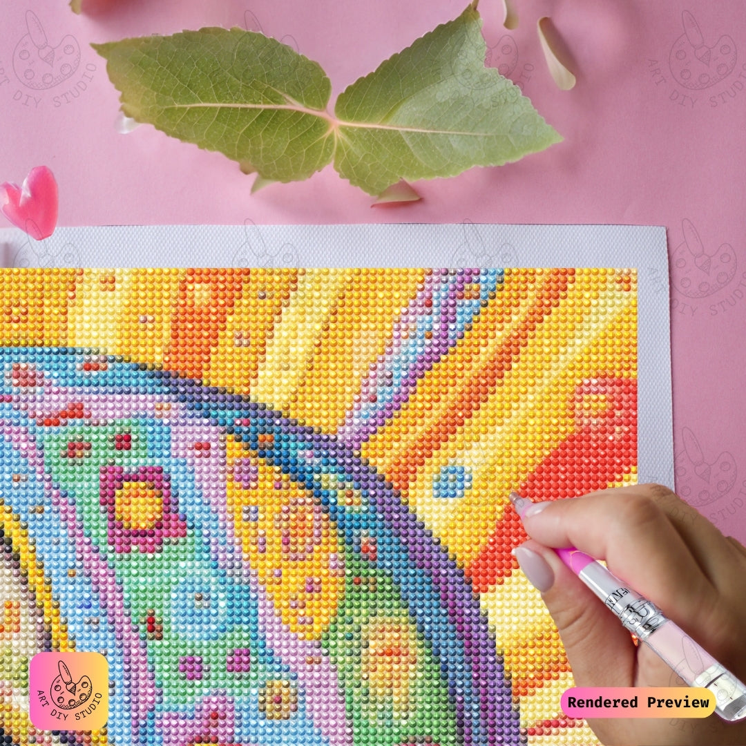 Artdiystudio Radiant Festival Skull Diy Diamond Painting Kit A Celebration Of Life And Color 4