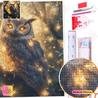 Artdiystudio Radiant Forest Owl Diy Diamond Painting Kit Natures Majestic Glow 5