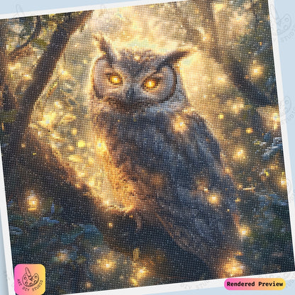 Artdiystudio Radiant Forest Owl Diy Diamond Painting Kit Natures Majestic Glow 6