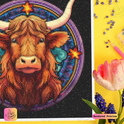 Artdiystudio Radiant Highland Glory Diy Diamond Painting Kit A Bold And Vibrant Art Piece 3