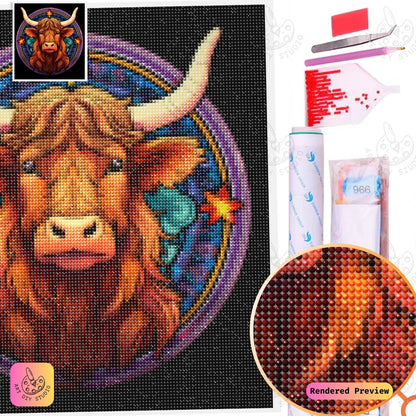 Artdiystudio Radiant Highland Glory Diy Diamond Painting Kit A Bold And Vibrant Art Piece 5