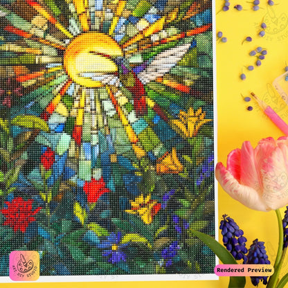Artdiystudio Radiant Hummingbird Diy Diamond Painting Kit A Burst Of Color And Joy 3