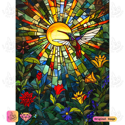 Artdiystudio Radiant Hummingbird Diy Diamond Painting Kit A Burst Of Color And Joy