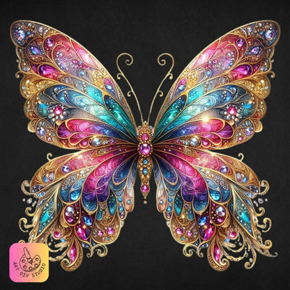 Artdiystudio Radiant Jewel Butterfly Diy Diamond Painting Kit Transform Your Space With Elegance Product Image 8