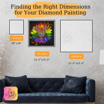 Artdiystudio Radiant Pride Blossom Diy Diamond Painting Kit Celebrate Diversity