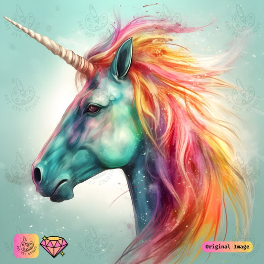 Artdiystudio Radiant Prism Unicorn Diy Diamond Painting Kit A Burst Of Magic