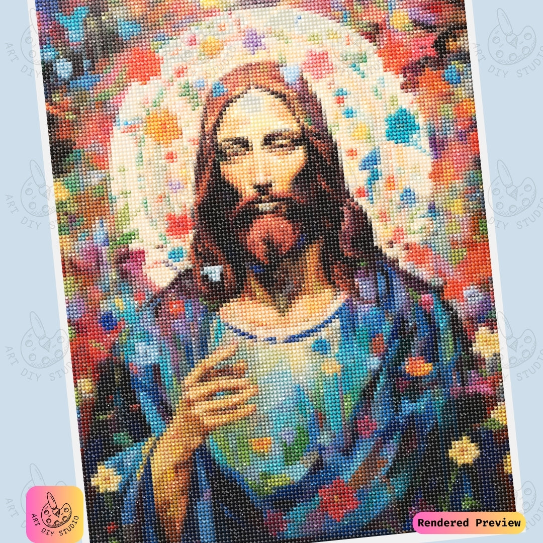 Artdiystudio Radiant Savior Bloom Diy Diamond Painting Kit A Celebration Of Colorful Grace 6