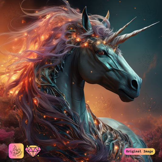 Artdiystudio Radiant Starlight Unicorn Diy Diamond Painting Kit A Celestial Art Adventure