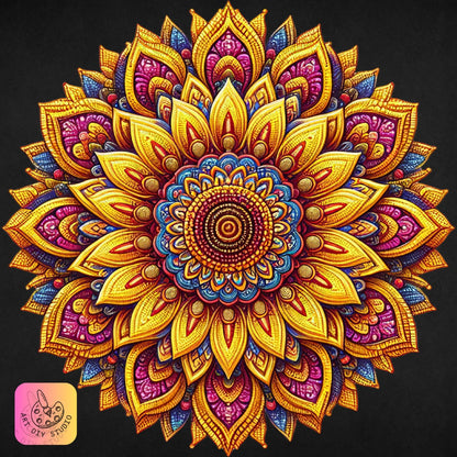 Artdiystudio Radiate Inner Peace With The Sunlit Mandala Harmony Diamond Painting 8