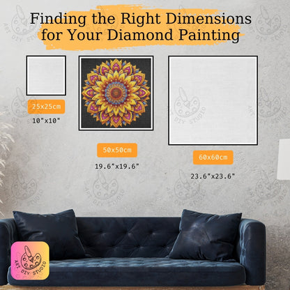 Artdiystudio Radiate Inner Peace With The Sunlit Mandala Harmony Diamond Painting