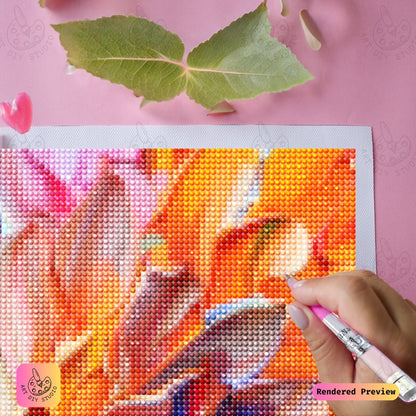 Artdiystudio Rainbow Dahlia Burst Diy Diamond Painting Kit A Radiant Explosion Of Color 4