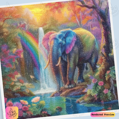 Artdiystudio Rainbow Serenity Elephant Diy Diamond Painting Kit A Magical Harmony In Art 6