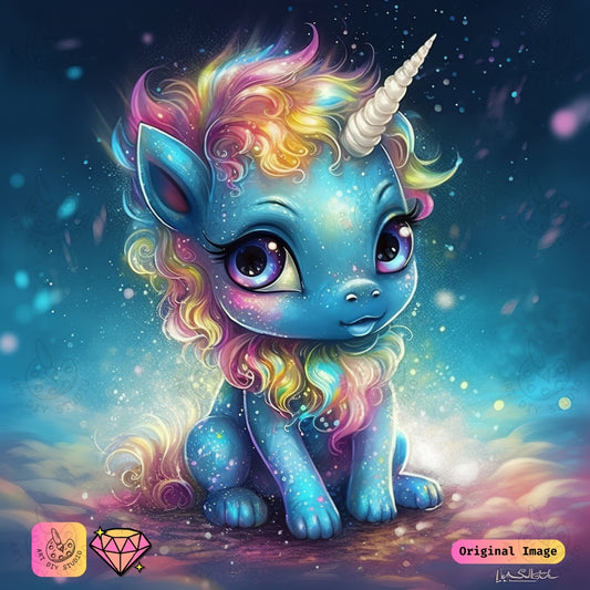 Artdiystudio Rainbow Sparkle Unicorn Diy Diamond Painting Kit A Burst Of Magical Joy