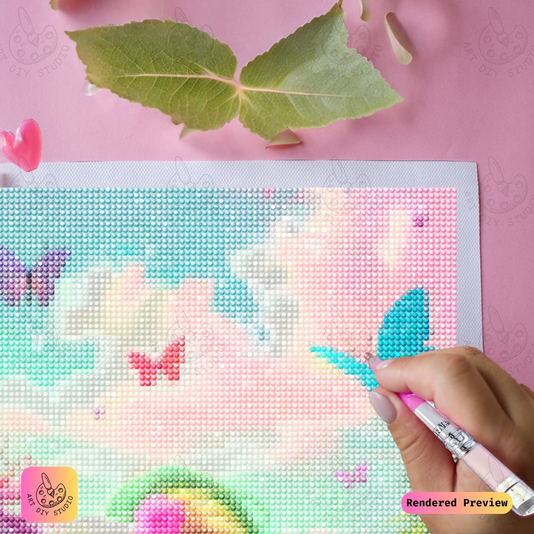 Artdiystudio Rainbow Unicorn Enchantment Diy Diamond Painting Kit A Magical Masterpiece 4