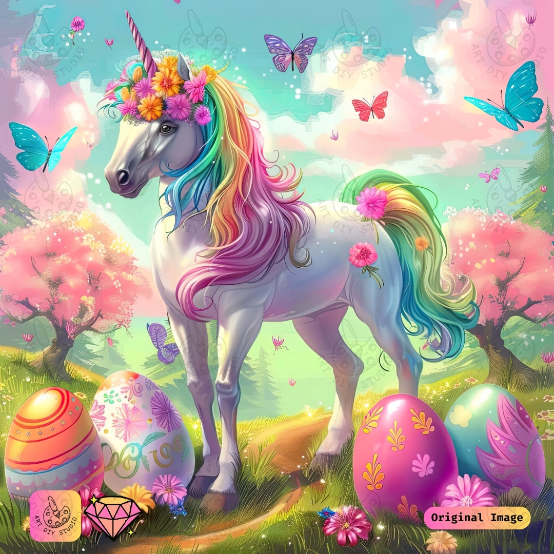 Artdiystudio Rainbow Unicorn Enchantment Diy Diamond Painting Kit A Magical Masterpiece