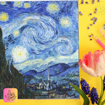 Artdiystudio Recreate Van Goghs Masterpiece With Starry Night Serenity Diy Kit 7