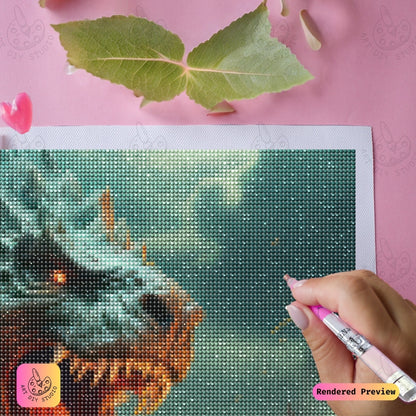 Artdiystudio Roaring Titan Unleashed Diy Diamond Painting Kit Embark On A Fierce Creative Journey 4