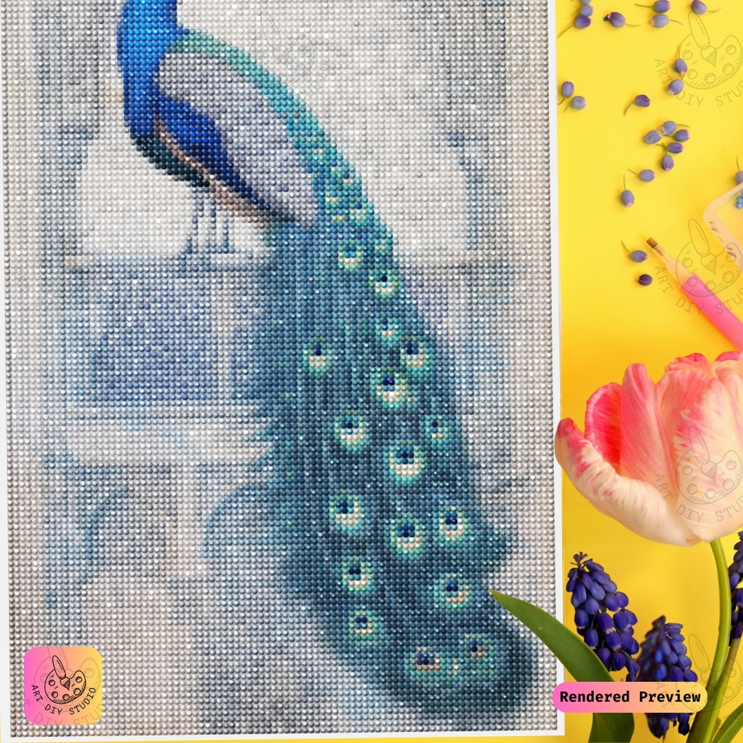 Artdiystudio Royal Peacock Majesty Diy Diamond Painting Kit Craft Your Regal Masterpiece 4