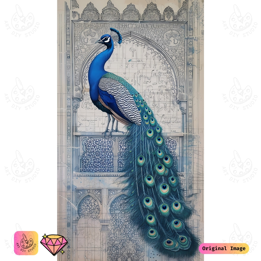 Artdiystudio Royal Peacock Majesty Diy Diamond Painting Kit Craft Your Regal Masterpiece 6
