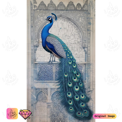 Artdiystudio Royal Peacock Majesty Diy Diamond Painting Kit Craft Your Regal Masterpiece 6