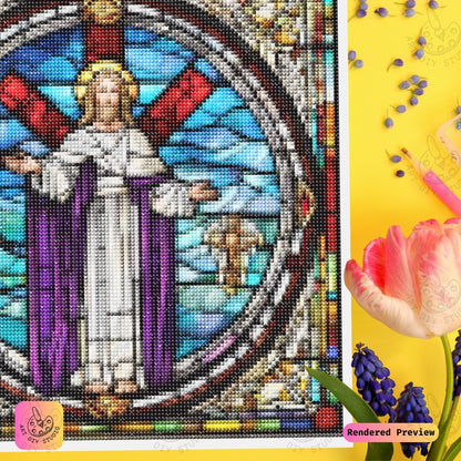 Artdiystudio Sacred Majesty Diy Diamond Painting Kit A Stained Glass Tribute To Faith 3