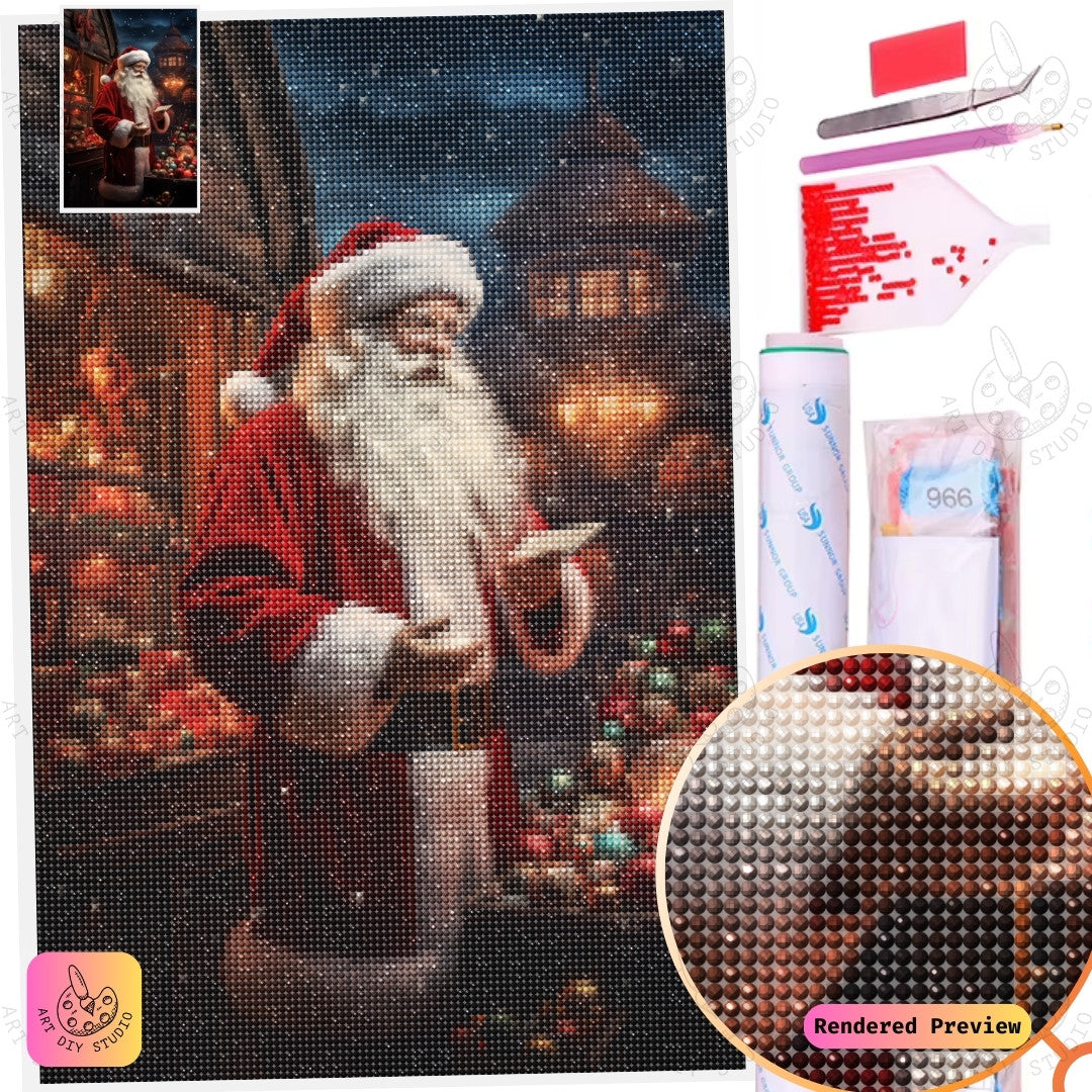 Artdiystudio Santas Christmas Cheer Diy Diamond Painting Kit A Heartwarming Holiday Tradition 2