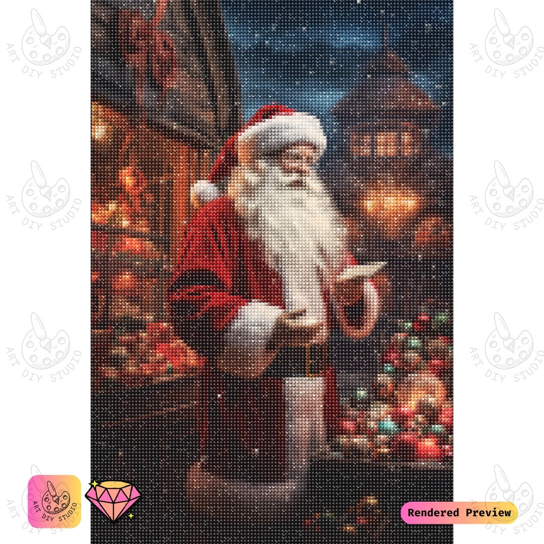 Artdiystudio Santas Christmas Cheer Diy Diamond Painting Kit A Heartwarming Holiday Tradition 5