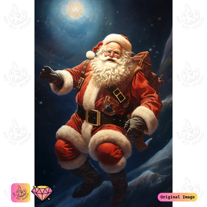 Artdiystudio Santas Christmas Voyage Diy Diamond Painting Kit A Magical Journey Through The Night 6