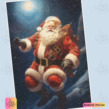 Artdiystudio Santas Christmas Voyage Diy Diamond Painting Kit A Magical Journey Through The Night