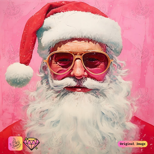 Artdiystudio Santas Cool Vibe Diy Diamond Painting Kit Get Festive With A Bold Twist 6