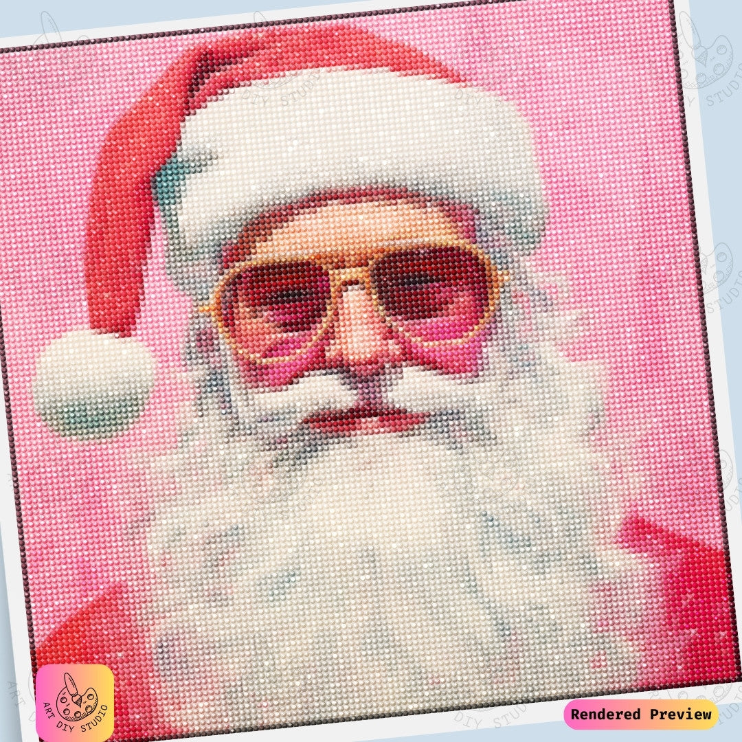 Artdiystudio Santas Cool Vibe Diy Diamond Painting Kit Get Festive With A Bold Twist