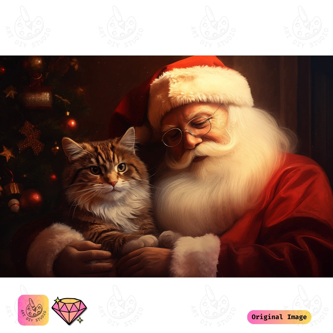 Artdiystudio Santas Cozy Christmas Diy Diamond Painting Kit A Heartwarming Holiday Scene 6
