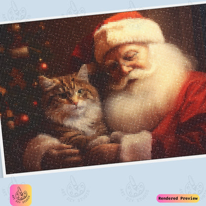 Artdiystudio Santas Cozy Christmas Diy Diamond Painting Kit A Heartwarming Holiday Scene