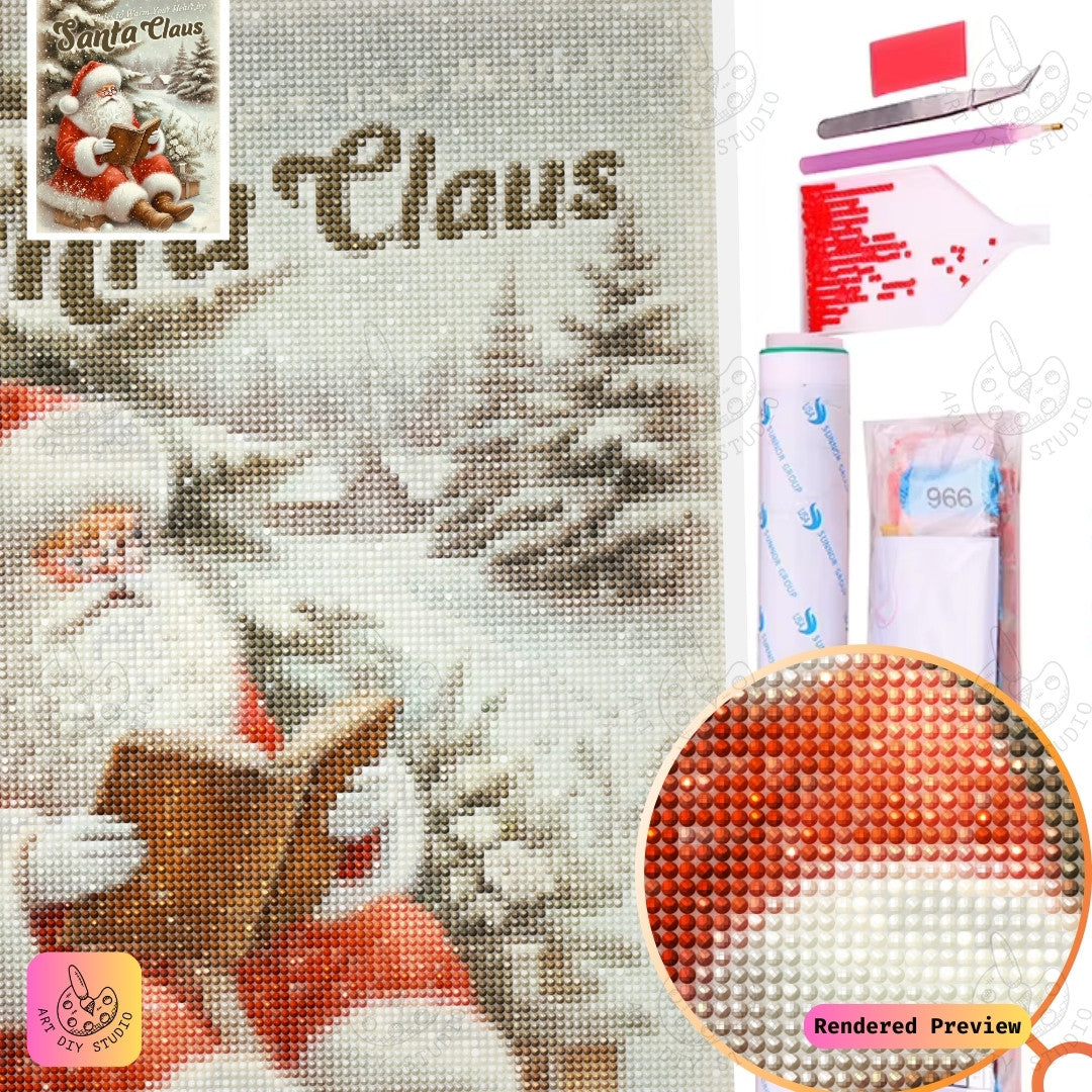 Artdiystudio Santas Cozy Tales Diy Diamond Painting Kit A Heartwarming Christmas Craft 2