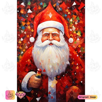 Artdiystudio Santas Festive Sparkle Diy Diamond Painting Kit A Bold And Bright Christmas Creation 6