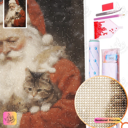 Artdiystudio Santas Furry Friends Diy Diamond Painting Kit A Cozy Christmas With Cats 2