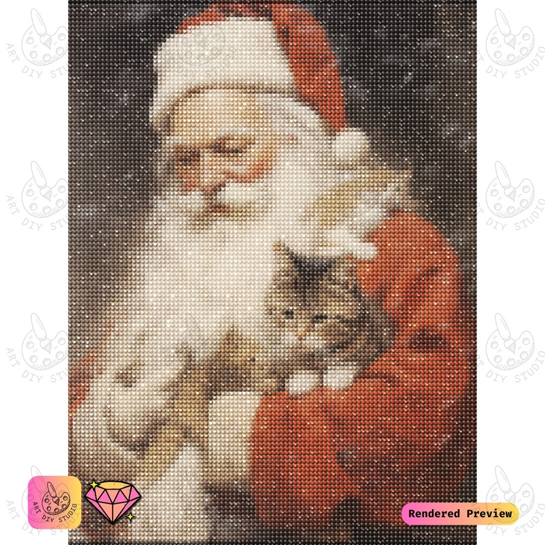 Artdiystudio Santas Furry Friends Diy Diamond Painting Kit A Cozy Christmas With Cats 5
