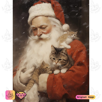 Artdiystudio Santas Furry Friends Diy Diamond Painting Kit A Cozy Christmas With Cats 6