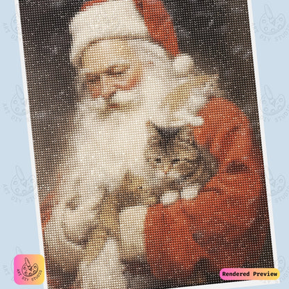Artdiystudio Santas Furry Friends Diy Diamond Painting Kit A Cozy Christmas With Cats