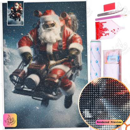 Artdiystudio Santas Jetpack Adventure Diy Diamond Painting Kit A Bold Christmas Flight 2