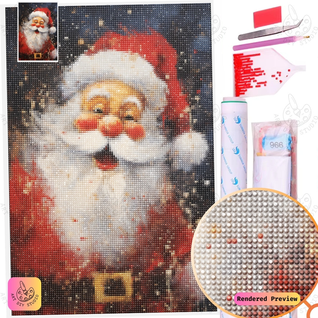 Artdiystudio Santas Joyful Sparkle Diy Diamond Painting Kit Bring Festive Cheer To Life 2