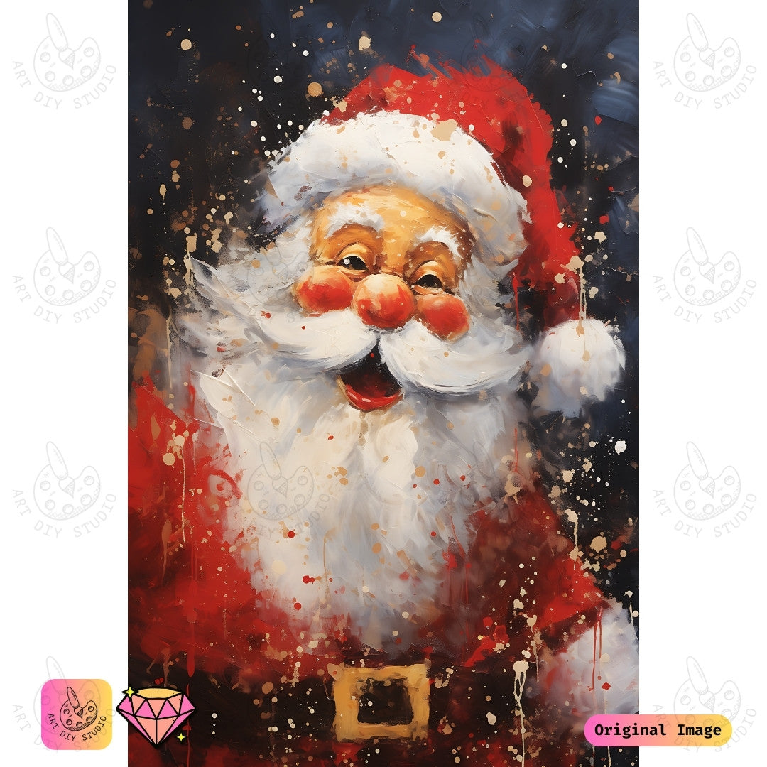 Artdiystudio Santas Joyful Sparkle Diy Diamond Painting Kit Bring Festive Cheer To Life 6