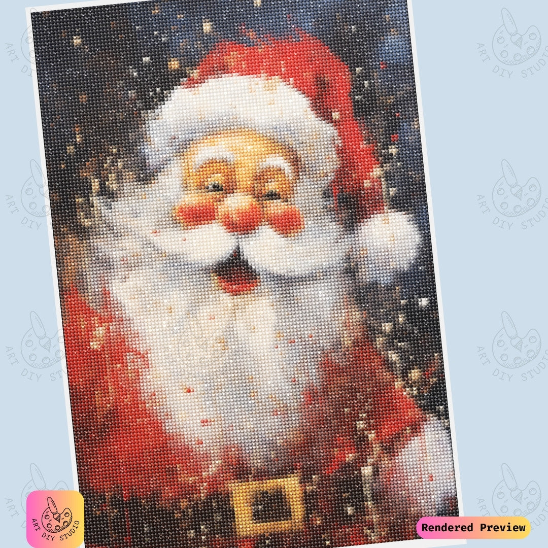 Artdiystudio Santas Joyful Sparkle Diy Diamond Painting Kit Bring Festive Cheer To Life