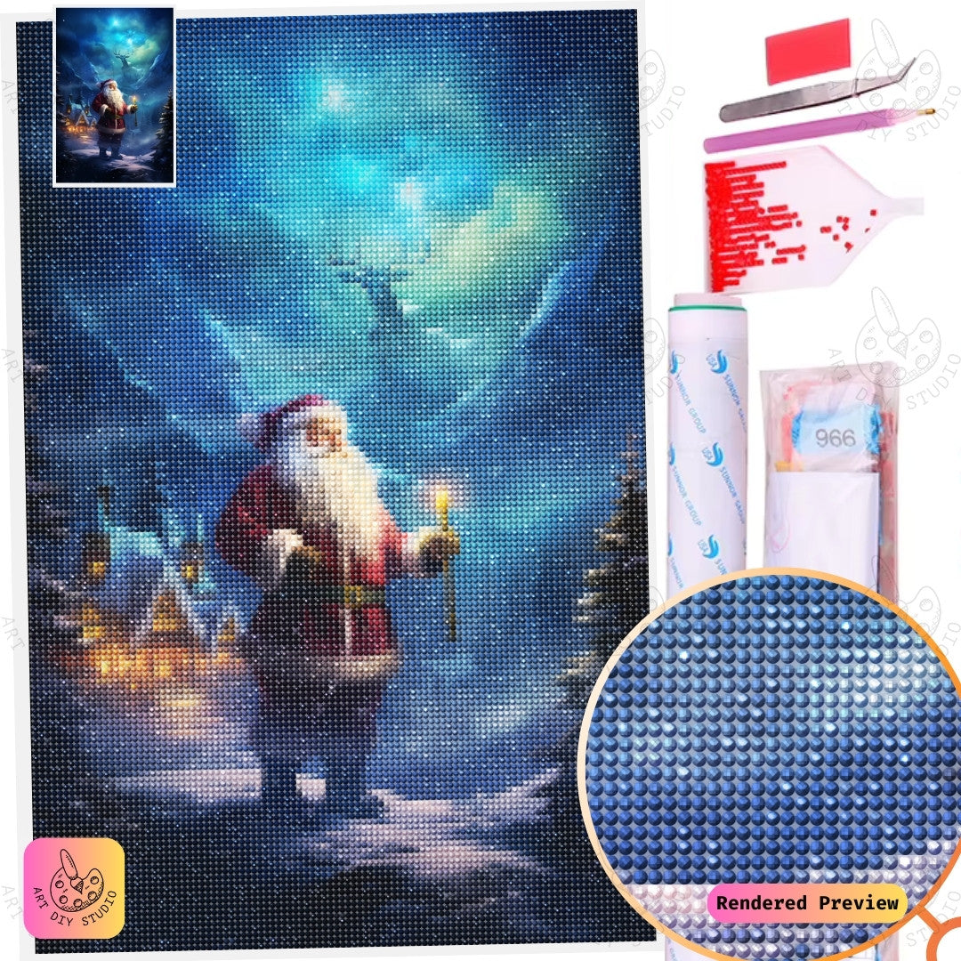 Artdiystudio Santas Midnight Journey Diy Diamond Painting Kit A Magical Christmas Adventure 2