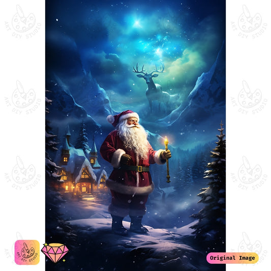 Artdiystudio Santas Midnight Journey Diy Diamond Painting Kit A Magical Christmas Adventure 6